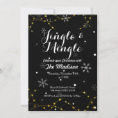 Jingle en Mingle Holiday Christmas Uitnodiging (Voorkant)