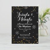 Jingle en Mingle Holiday Christmas Uitnodiging (Staand voorkant)