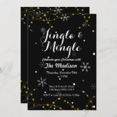Jingle en Mingle Holiday Christmas Uitnodiging (Voorkant / Achterkant)