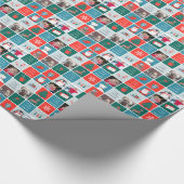 Jingle en Mingle Holiday Foto Giftwrap Cadeaupapier (Hoek)