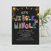 Jingle en Mingle Holiday Invitation Kaart (Staand voorkant)