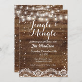 Jingle en Mingle Holiday Invitation Kaart (Voorkant / Achterkant)