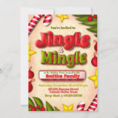 Jingle en Mingle Holiday Invitation Kaart (Voorkant)
