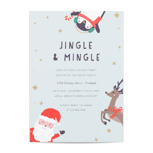 Jingle en Mingle Holiday Party Kaart
