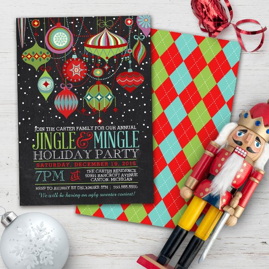 Jingle en Mingle Holiday Party | Kerstfeest Kaart