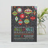 Jingle en Mingle Holiday Party | Kerstfeest Kaart (Staand voorkant)