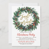Jingle en Mingle Holly Berries Kerstfeest Kaart (Voorkant)