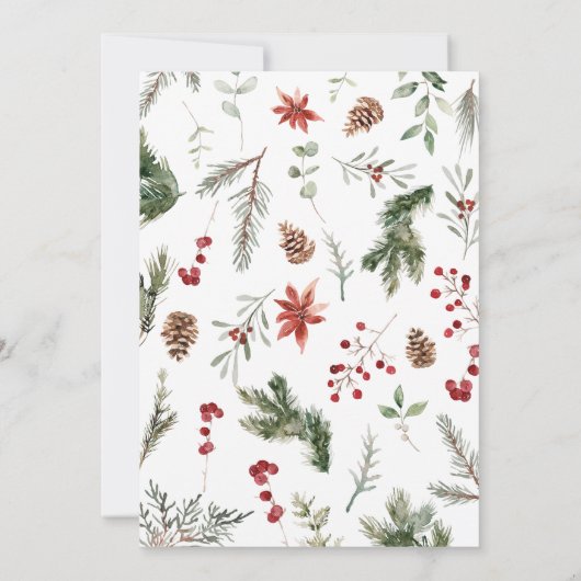 Jingle en Mingle Holly Berries Kerstfeest Kaart (Achterkant)