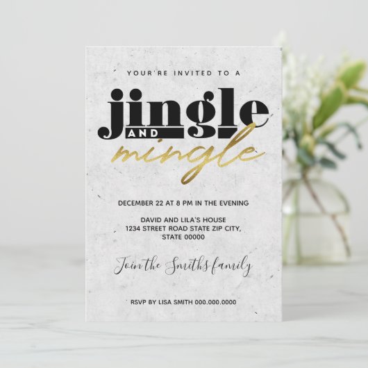 Jingle en Mingle Kaart (Staand voorkant)