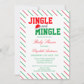 Jingle en Mingle-kerstBaby shower Kaart (Voorkant)