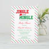 Jingle en Mingle-kerstBaby shower Kaart (Staand voorkant)