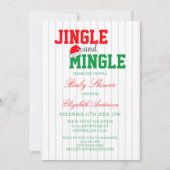 Jingle en Mingle-kerstBaby shower Kaart (Voorkant)