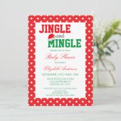 Jingle en Mingle-kerstBaby shower Kaart (Staand voorkant)