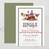 Jingle en Mingle kerstcocktail party Kaart (Voorkant / Achterkant)