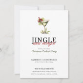 Jingle en Mingle kerstcocktail party Kaart (Voorkant)