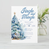 Jingle en Mingle kerstdiner Kaart (Staand voorkant)