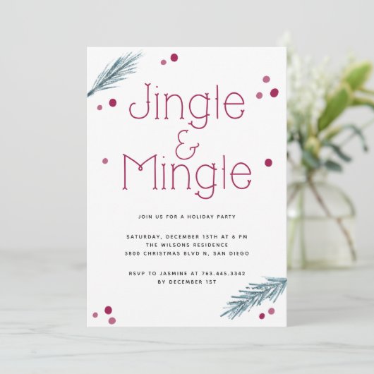 Jingle en Mingle-kerstfeest Kaart (Staand voorkant)