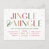 Jingle en Mingle-kerstfeest Nodig Briefkaart uit (Voorkant)