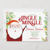 Jingle en Mingle Kerstfeest uitnodigen Kaart (Voorkant)