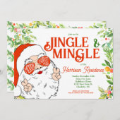Jingle en Mingle Kerstfeest uitnodigen Kaart (Voorkant / Achterkant)