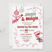 Jingle en Mingle Kerstfeest Uitnodiging (Voorkant)