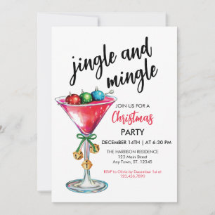 Jingle en Mingle Kerstfeest Uitnodiging