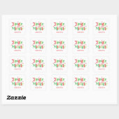 Jingle en Mingle Kerstfeest Vierkante Sticker (Vel)