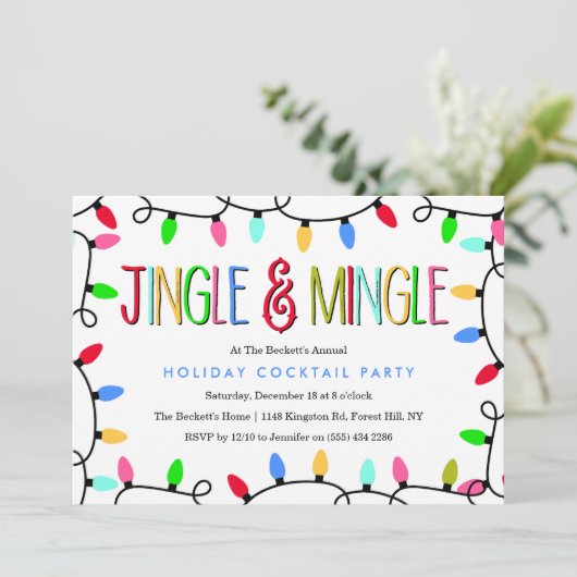 Jingle en Mingle | Kerstfeestdag — Cocktail Kaart (Staand voorkant)