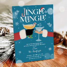 Jingle en Mingle Kerstfeestdag Cocktail Party Kaart