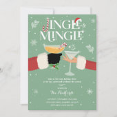 Jingle en Mingle Kerstfeestdag Cocktail Party Kaart (Voorkant)