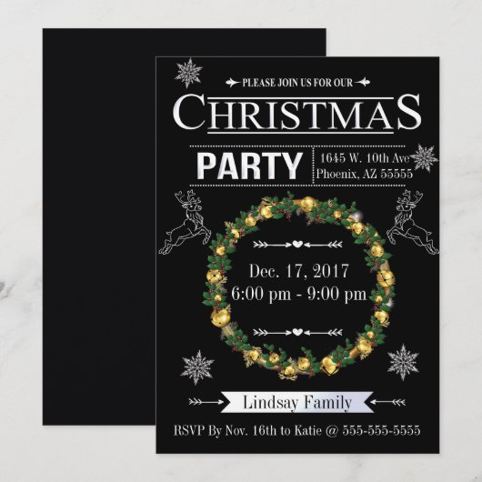 Jingle en Mingle-kerstfeestdag Kaart (Voorkant / Achterkant)