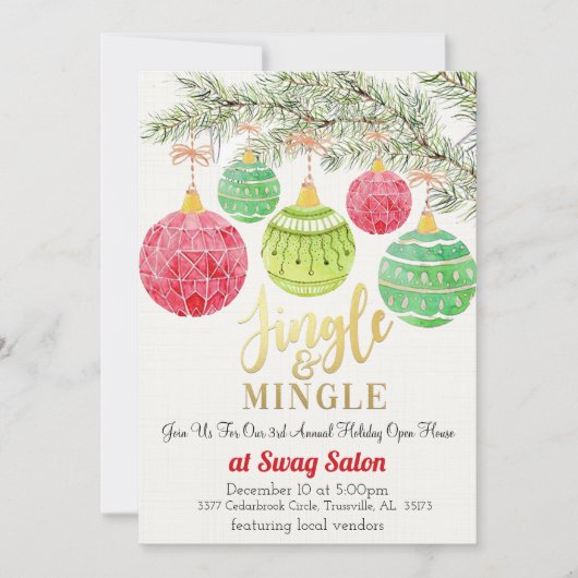 Jingle en Mingle-kerstfeestdag Kaart (Voorkant)