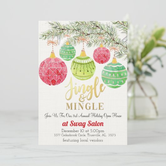 Jingle en Mingle-kerstfeestdag Kaart (Staand voorkant)