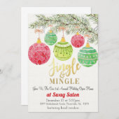 Jingle en Mingle-kerstfeestdag Kaart (Voorkant / Achterkant)