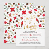 Jingle en Mingle-kerstfeestdag Kaart (Voorkant / Achterkant)