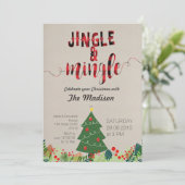 Jingle en Mingle-kerstfeestdag Kaart (Staand voorkant)