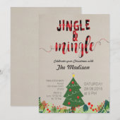 Jingle en Mingle-kerstfeestdag Kaart (Voorkant / Achterkant)