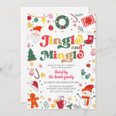 Jingle en Mingle kerstfeestje Kaart (Voorkant / Achterkant)
