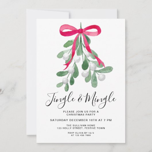 Jingle en Mingle-kerstfeestmaal Kaart (Voorkant)