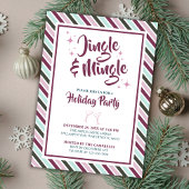 Jingle en Mingle Kerstmis Feest Stripes Kaart
