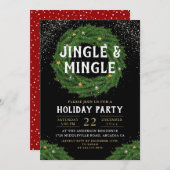 Jingle en Mingle Kerstmis met feestdag Kaart (Voorkant / Achterkant)
