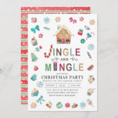 Jingle en Mingle Kerstontbijt Kaart (Voorkant / Achterkant)