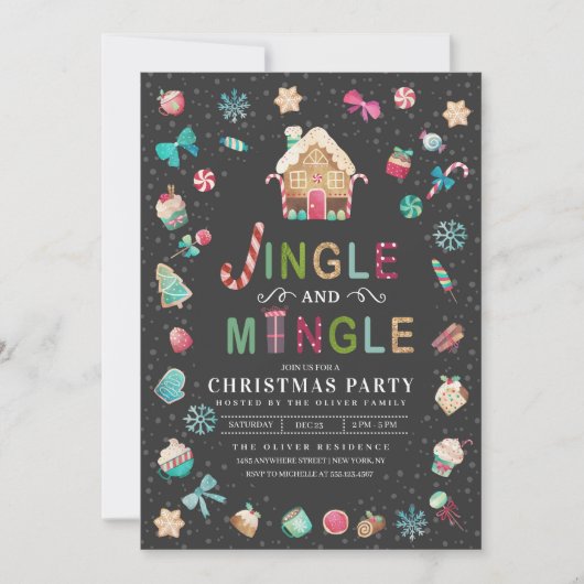 Jingle en Mingle Kerstontbijt Kaart (Voorkant)