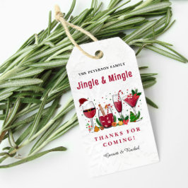 Jingle en Mingle Kerstparty Cadeaulabel