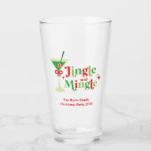 Jingle en Mingle Kerstparty Glas (Voorkant)