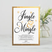 Jingle en Mingle Kerstparty Kaart (Staand voorkant)