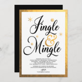 Jingle en Mingle Kerstparty Kaart (Voorkant / Achterkant)