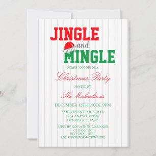 Jingle en Mingle Kerstparty Kaart