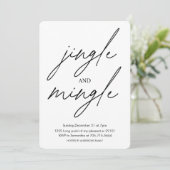 Jingle en Mingle Kerstparty Kaart (Staand voorkant)