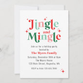 Jingle en Mingle Kerstparty Kaart (Voorkant)
